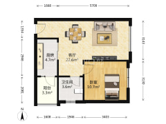 正规1房+开发商精装修+楼层适中适合居家-重庆名流公馆户型图