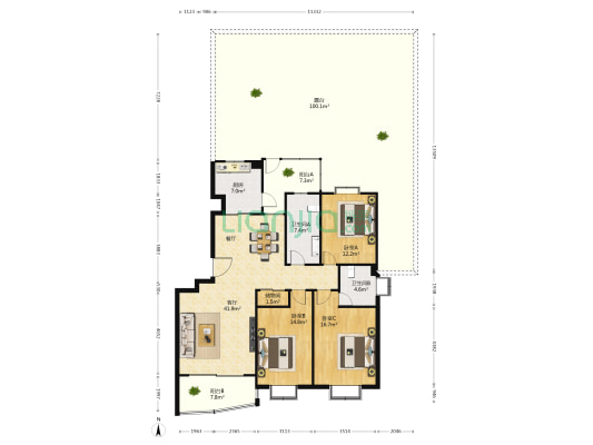 铜电家园 3室1厅2卫 152平方