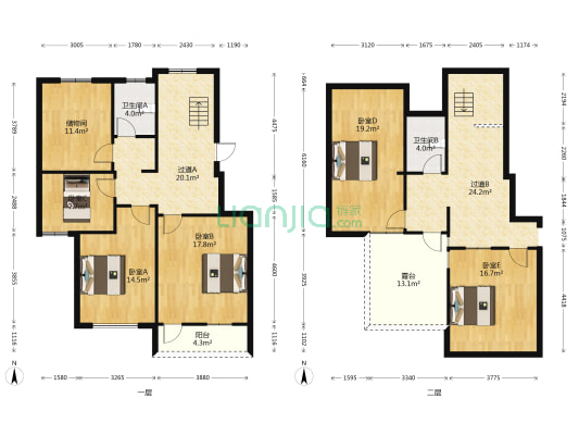 安康华府 5室0厅2卫 89平方