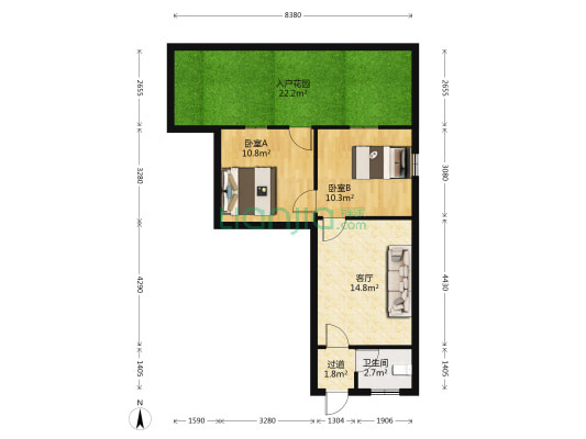 文昌巷36号 2室1厅1卫 44平方
