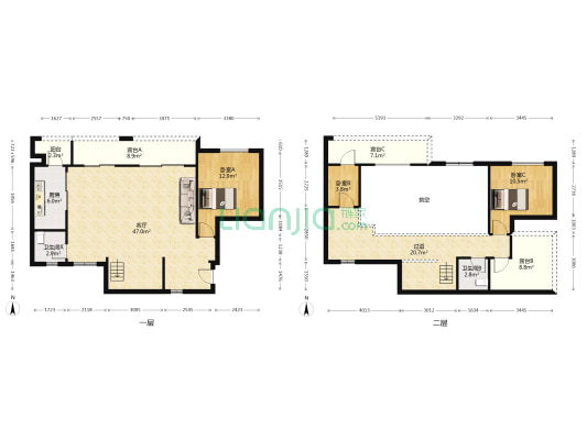 千江府一期 3室1厅2卫 131平方