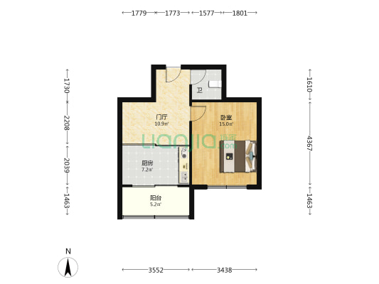 万顺小区 1室0厅1卫 51平方