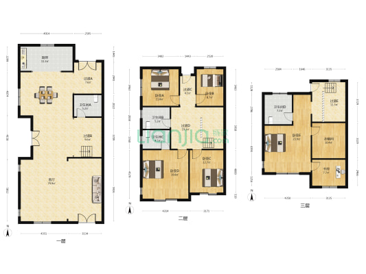 长泰花园 6室1厅4卫 308平方