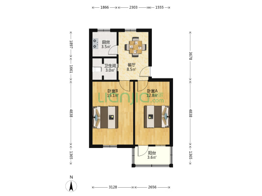 郑和西路 2室1厅1卫 56平方