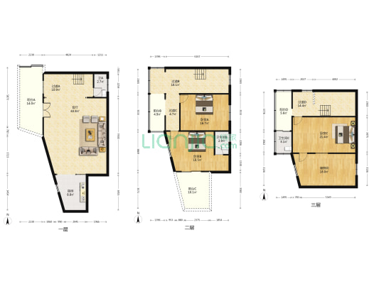 大地街一巷 3室1厅3卫 199平方