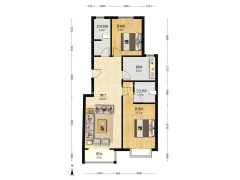 鸿盛凯旋门70年大产权，两居双卫，洋房社区满五唯一-涿州鸿盛凯旋门户型图