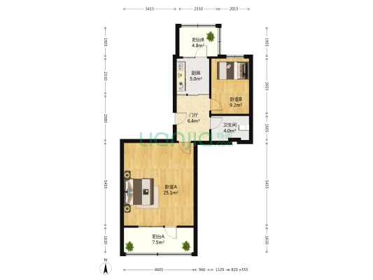 南安街 2室0厅1卫 71平方