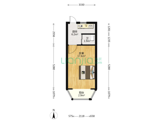 常熟路228弄 1室0厅1卫 35平方