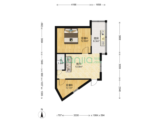 东华小区东华里 2室1厅1卫 48平方