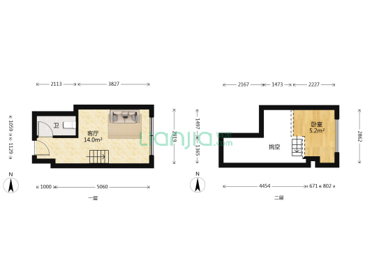 北纬28大厦 1室1厅1卫 27平方