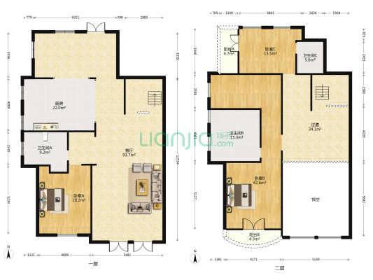 浪琴公馆 3室1厅3卫 314平方