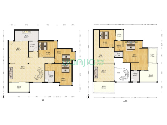 云景华庭 5室3厅4卫 255平方