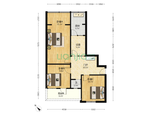 蜀华街55号 3室0厅1卫 75平方
