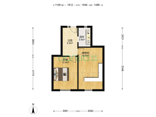 东南里街7号 1室0厅0卫 42平方