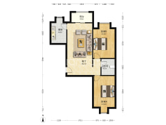 南北通透，采光好，毛坯房任意装。-涿州翡翠城户型图