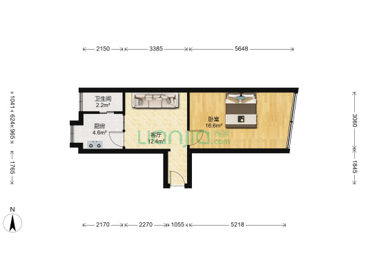 东湖路 1室1厅1卫 40平方