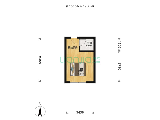 金桥宾馆 1室0厅1卫 27平方