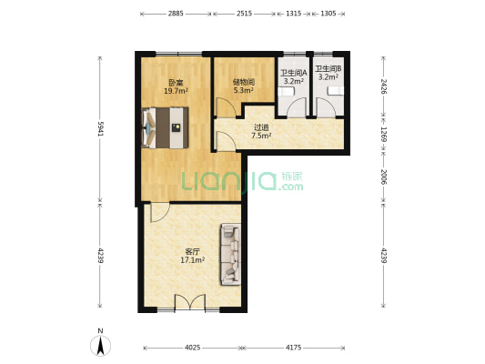 和园（吴江） 1室1厅2卫 82平方