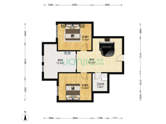 延安小区 2室1厅1卫 73平方