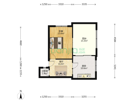 居贤里 1室1厅1卫 30平方