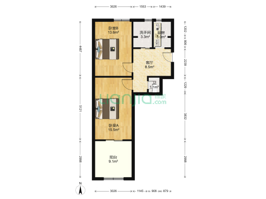 永光楼（南开） 2室1厅2卫 60平方