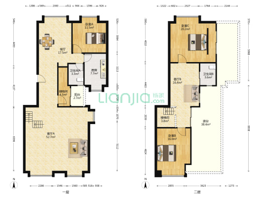 东方凤雅台 3室3厅2卫 195平方