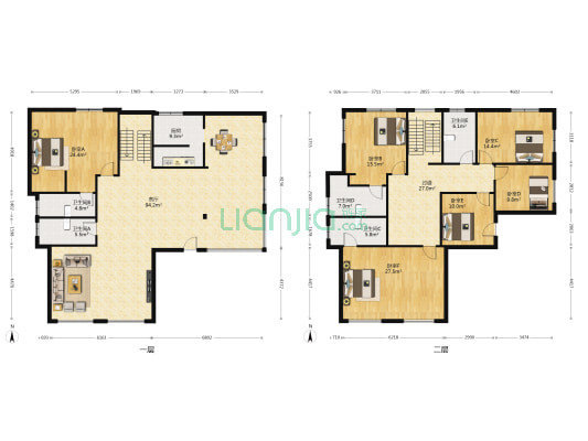 广州海伦堡中天花园 6室1厅5卫 269平方