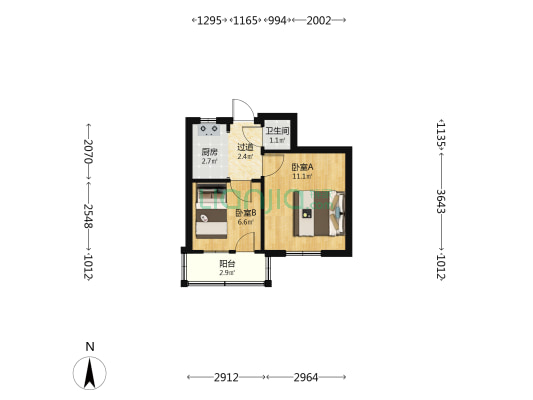 丛台路24号院 2室0厅1卫 30平方