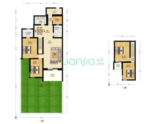 九龙山庄二区 4室2厅2卫 153平方