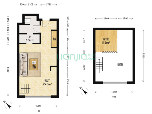 MASTER领域 1室1厅1卫 56平方