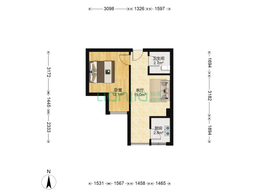 MINI国度 1室1厅1卫 50平方