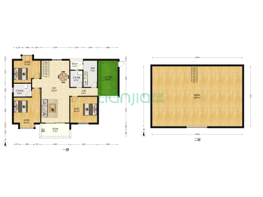 双子座商业广场 3室1厅2卫 234平方
