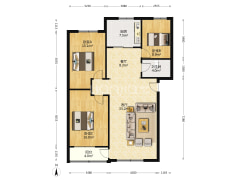 新星小区 3室2厅 南 北-涿州新星小区户型图
