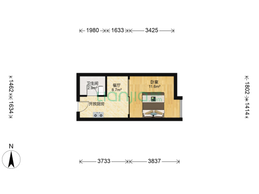 茗品别墅 1室1厅1卫 39平方