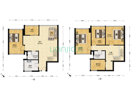 佳兆业未来城 5室1厅2卫 76平方
