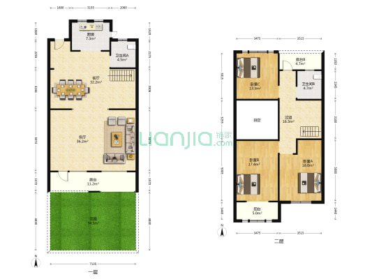 天同宜江南 3室2厅2卫 217平方