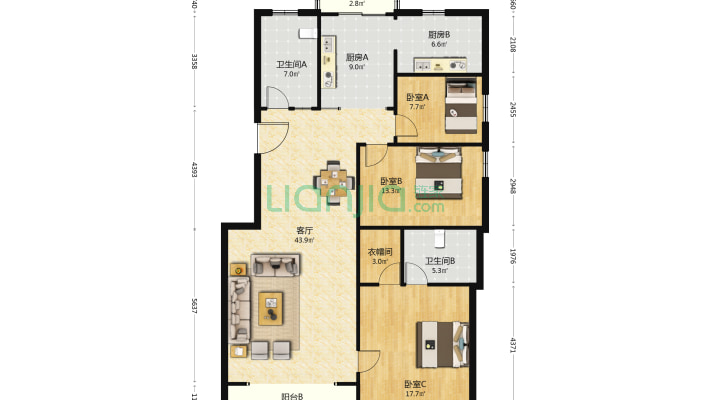 汇成武康公寓二手房实景图