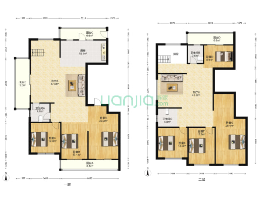 万隆城 7室2厅3卫 199平方