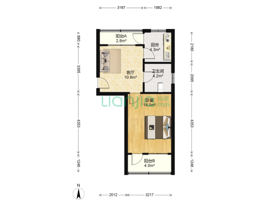 阁老厅弄 1室1厅1卫 92平方