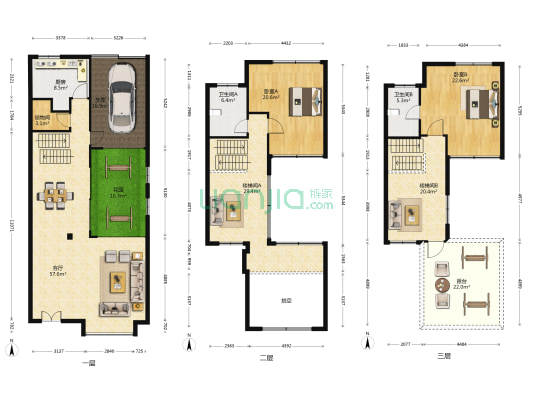 水秀庭院 2室1厅2卫 219平方