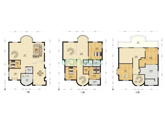 公爵山庄 6室1厅5卫 277平方