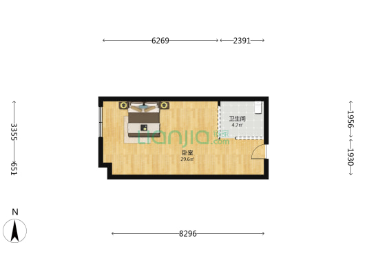 卉丰源花鸟古玩博览中心 1室0厅1卫 50平方