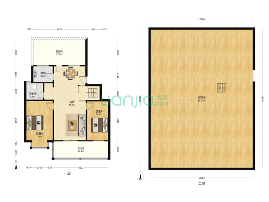 都市山庄小区 2室1厅1卫 99平方
