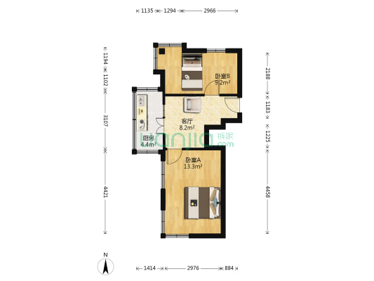 同仁市场 2室1厅0卫 49平方