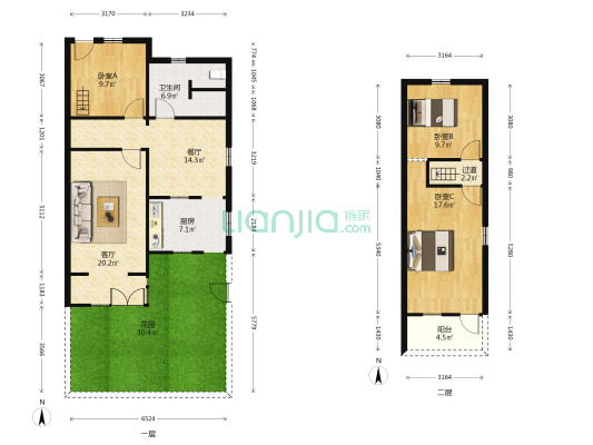 邮电新村(吴江区) 3室2厅1卫 92平方