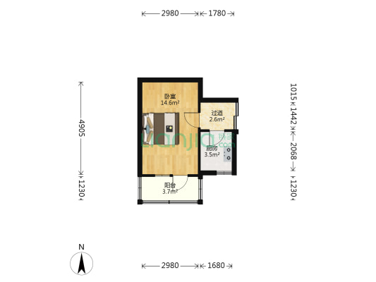 涟源路24号 1室0厅0卫 17平方
