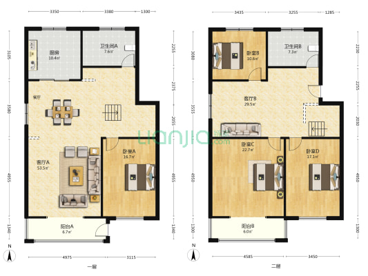 秀水佳苑 4室2厅2卫 238平方