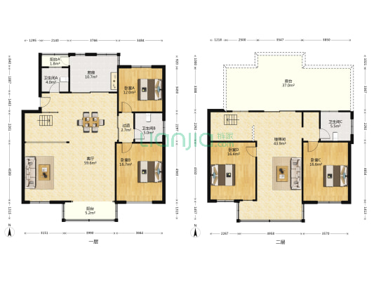 建设新村 4室1厅3卫 238平方