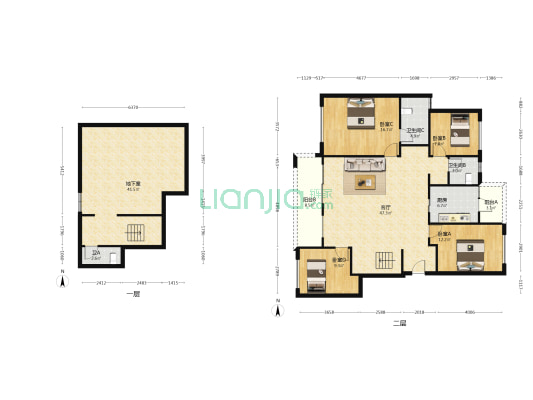 北湖揽樾 4室1厅3卫 191平方