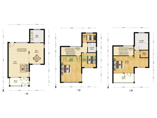 上海诗林(别墅) 4室2厅2卫 223平方